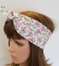 Retro style cotton head scarf self tie headband women bandanna - Image 3