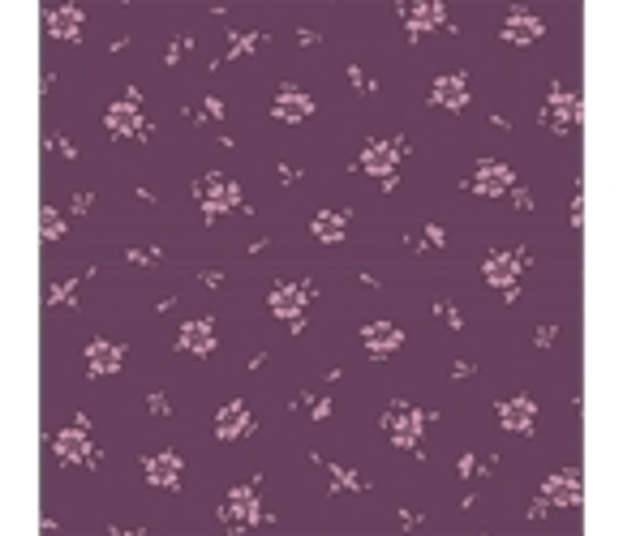 Liberty Cotton Floral Fabric, Midnight Garden Collection, Field Rose Dark Pink
