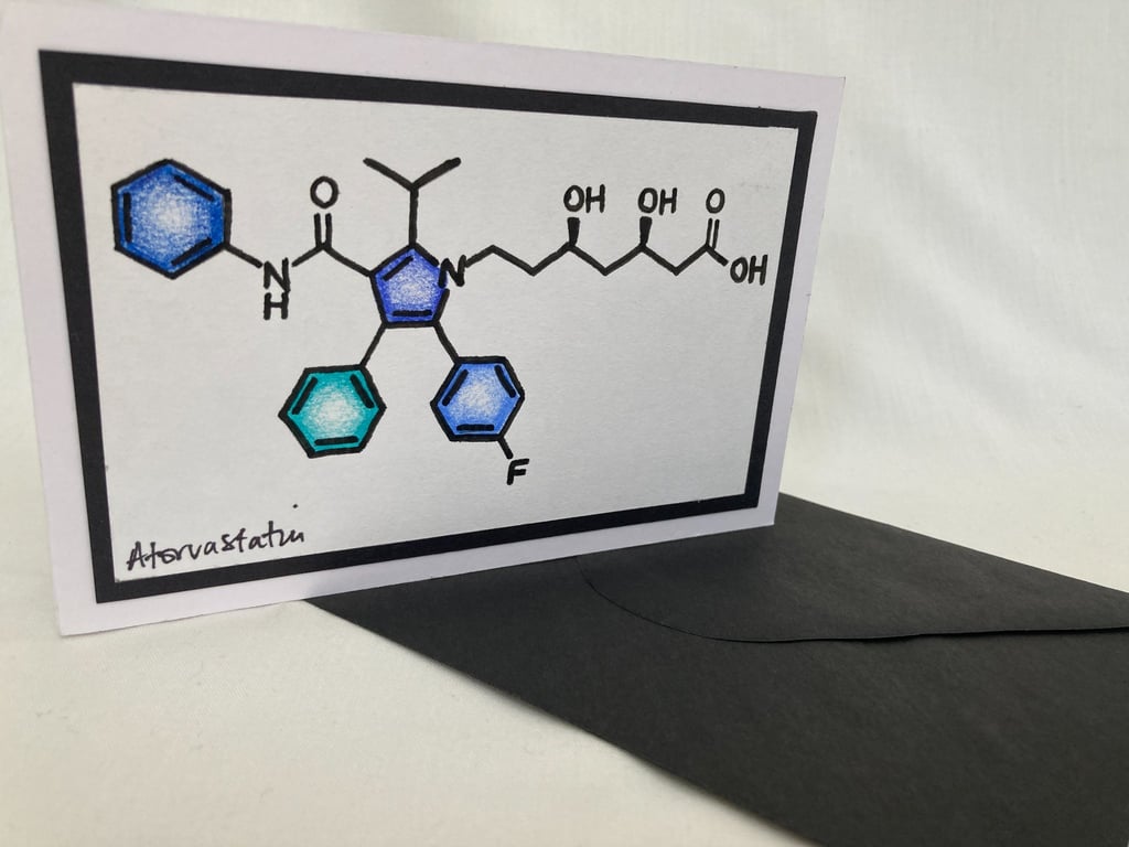 Atorvastatin greetings card
