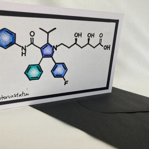 Atorvastatin greetings card