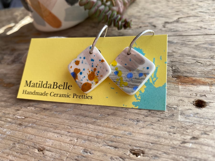 Handmade Ceramic Drop Earrings