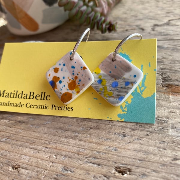 Handmade Ceramic Drop Earrings