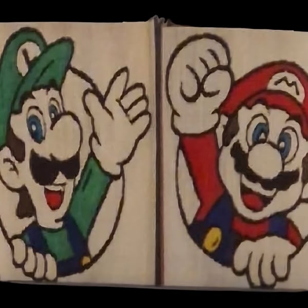 Mario & Luigi book folds!