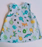 Blue Cotton summer dress, 3-6 months, dress, A line dress, Jungle animals   - Image 3