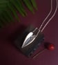 Silver Heart Pendant, Love Heart Necklace - Image 1