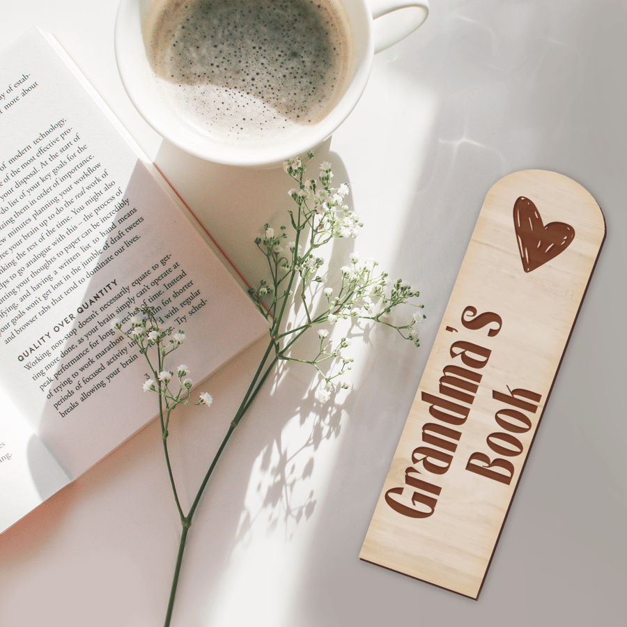 Personalised Arch Bookmark - Custom Name Bookmark Gift, Wooden Book Gift