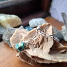 Raw Turquoise Nugget and Sterling Silver Bracelet - December Birthstone