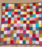 Unique Multi Coloured Patchwork Crocheted Baby Blanket