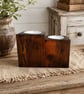 Set of 2 Wooden Tealight Holders - Dark Oak Finish Upcycled Pallet Wood - Image 7