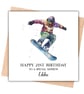 Snowboarder Happy Birthday Card