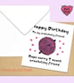 Funny crocheting birthday card with a ball of wool for friend, sister - Image 10