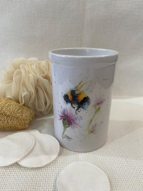 Ceramic Bumblebee Vase, Toothbrush Holder, Pen Caddy, utensil jar
