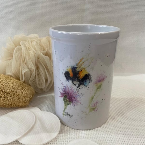 Ceramic Bumblebee Vase, Toothbrush Holder, Pen Caddy, utensil jar