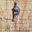 Handmade Wire Wrapped Sea Glass Pendant – Multicolour Frosted Glass Necklace 