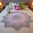 Pink and Taupe Baby Blanket, Star Shape, Newborn Gift, Keepsake Blanket