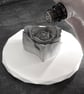 White Diamond Edge Coaster with 3D Rose Heart Essential Oil Diffuser Gift