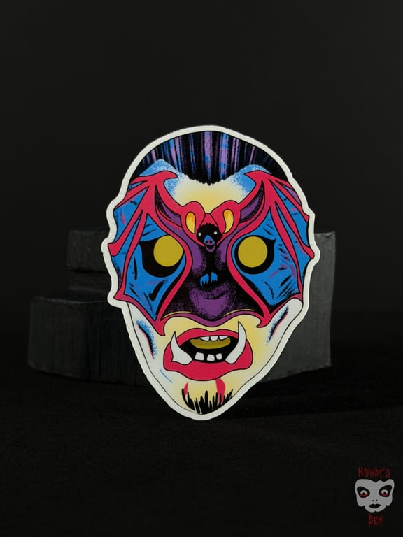 Vampire Vintage Style Halloween Mask Sticker 