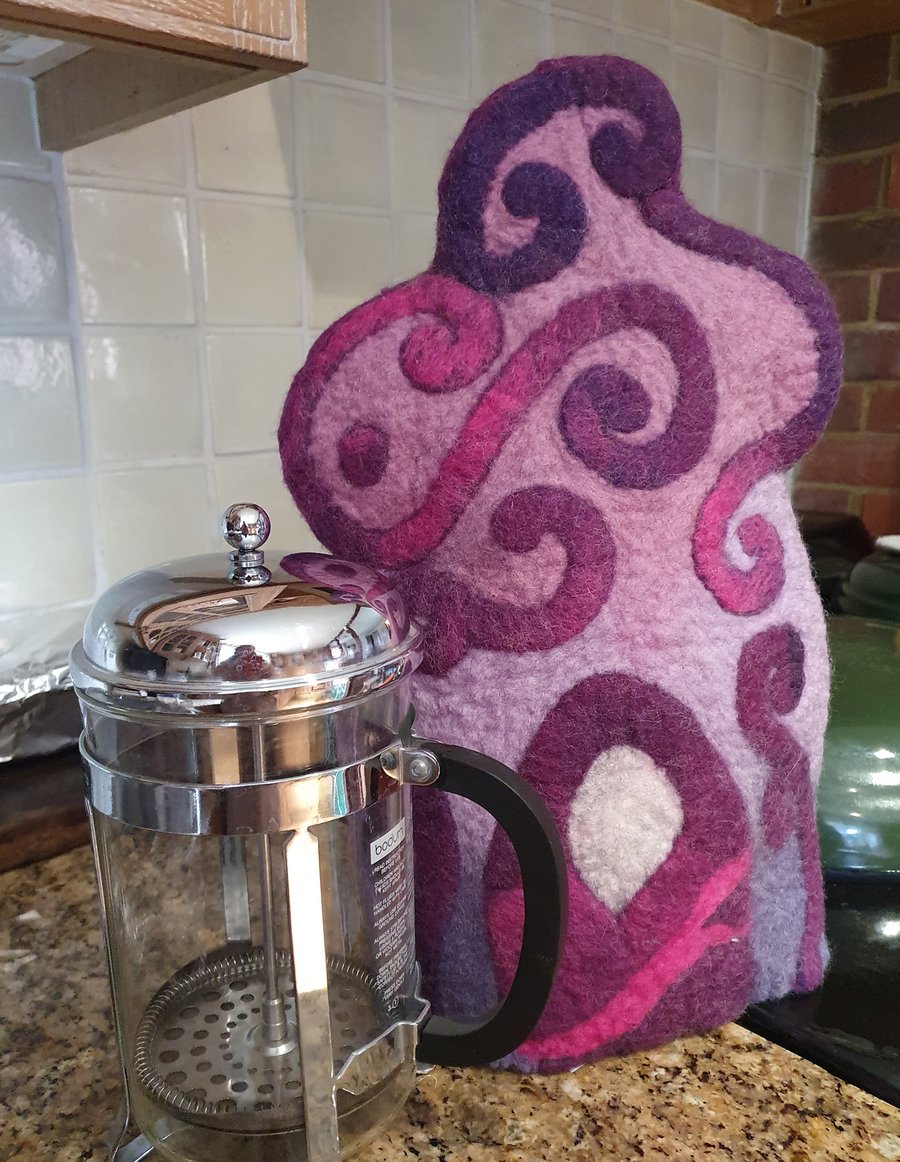 Cafetiere coffee pot cover - Gaudi-inspired - unique and unusual gift