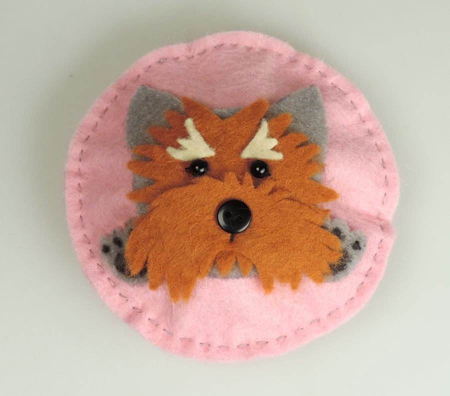 Yorkshire Terrier Dog, Lavender Pebble, Drawer, Scented Provence Lavender