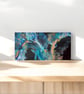 Abstract blue flow fluid acrylic canvas  - Image 9