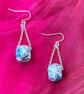 Bead & Chain Dangle Earrings - Image 3