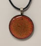 'Sunshine'  Dichroic Fused Glass Round Pendant