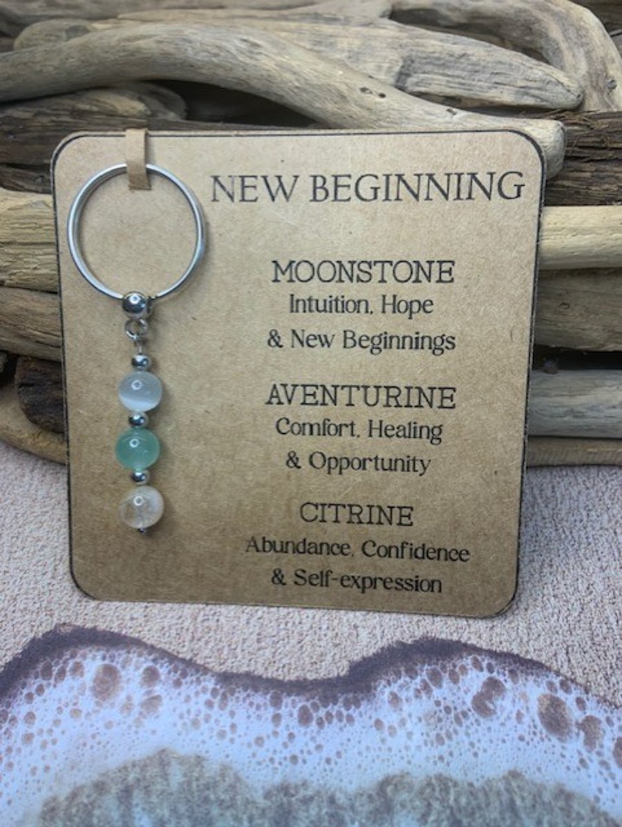 New Beginning Gemstone Keyring