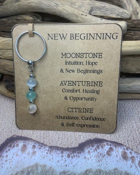 New Beginning Gemstone Keyring