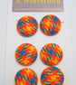 Sold - Orange Houndstooth Covered Buttons  - Image 3