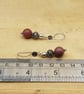 Rhodonite sphere earrings. Reiki jewelry uk. Taurus jewelry. - Image 4