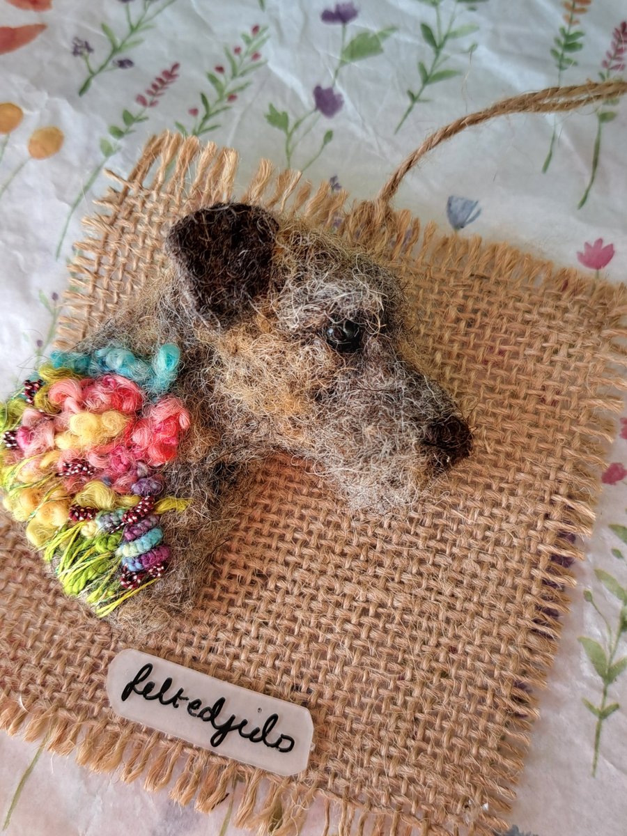 Needle Felted Border Terrier Brooch