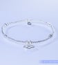 Sterling Silver Infinity Heart Charm Bracelet Stretchy Handmade Romantic - Image 4