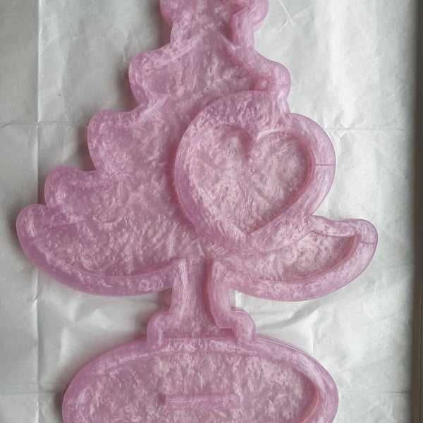 Christmas Tree Bauble Hanging Ornament Mold. Silicone Mould for Resin Craft