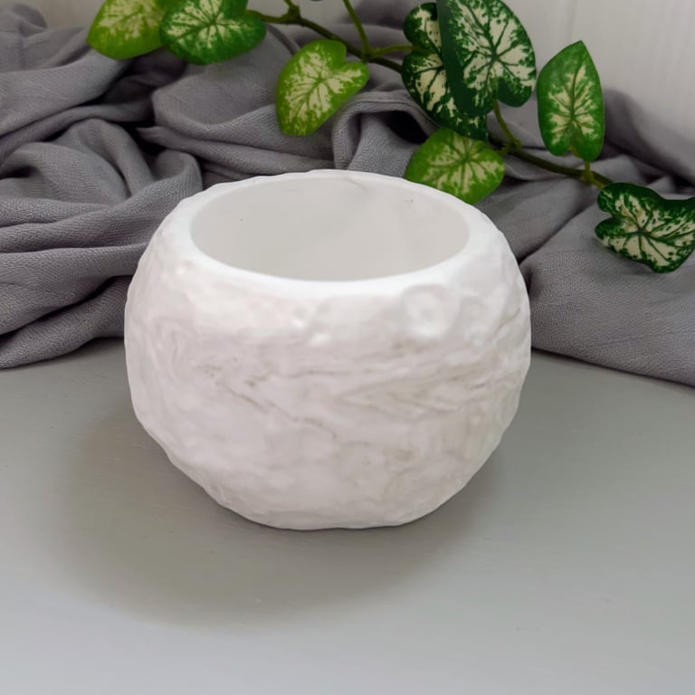Moon Texture Keepsake Jar – Brown and White Marble Effect