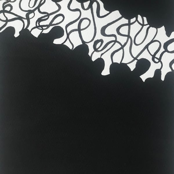 Squiggle Monochrome Abstract Art