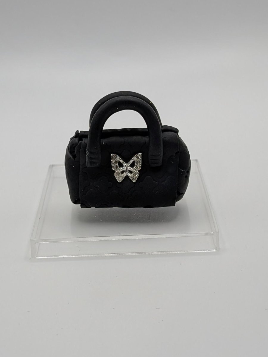 Miniature Handbag Cake Topper Polymer Clay Purse Decoration, Fashion Birthday De