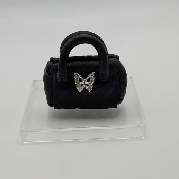 Miniature Handbag Cake Topper Polymer Clay Purse Decoration, Fashion Birthday De