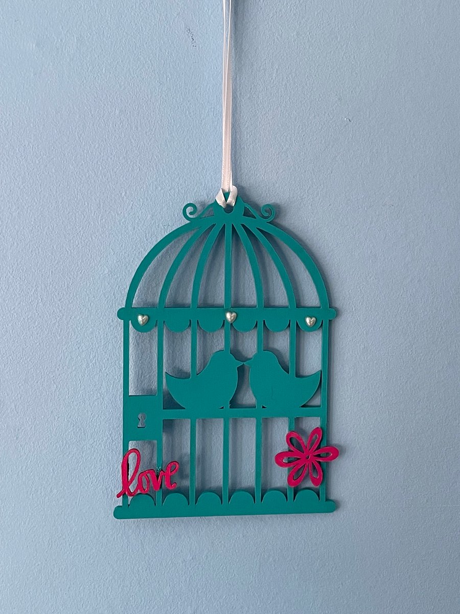 Hanging MDF Birdcage Decoration