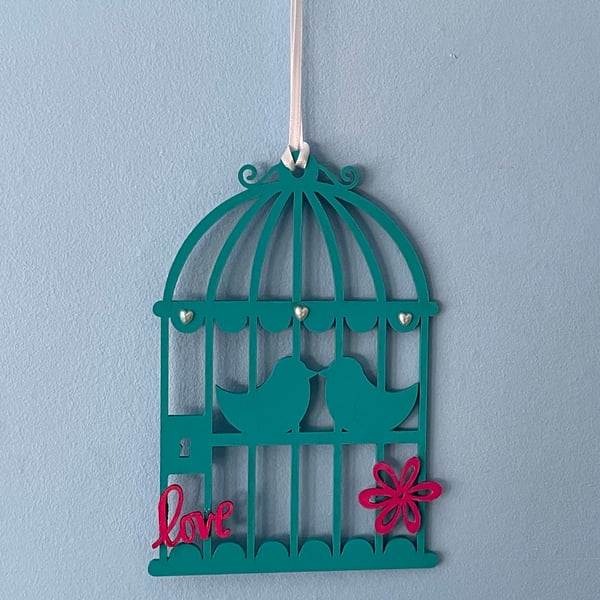 Hanging MDF Birdcage Decoration