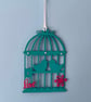Hanging MDF Birdcage Decoration - Image 1