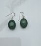 Green Aventurine Nugget Silver Drop Earrings