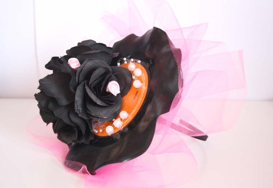 Vinyl Record Fascinator Headband
