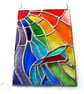 Kingfisher Rainbow Panel Stained Glass Suncatcher 020