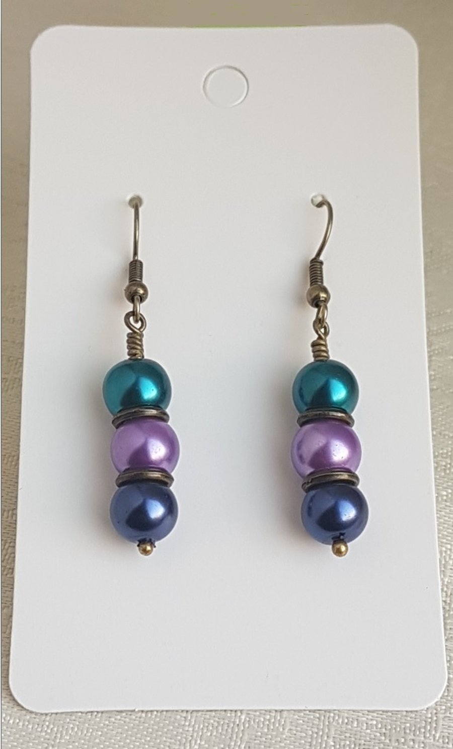 Beautiful Peacock Passion Dark Tone Earrings - Design 4