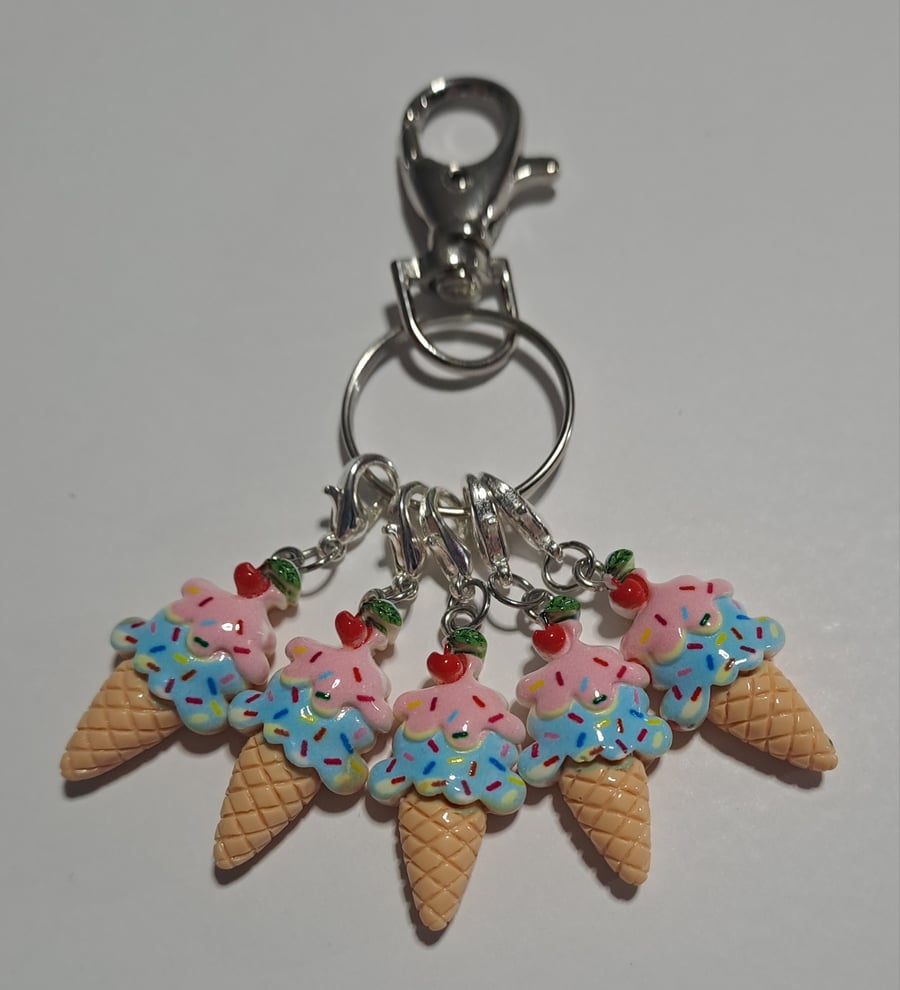ice cream stitch marker set