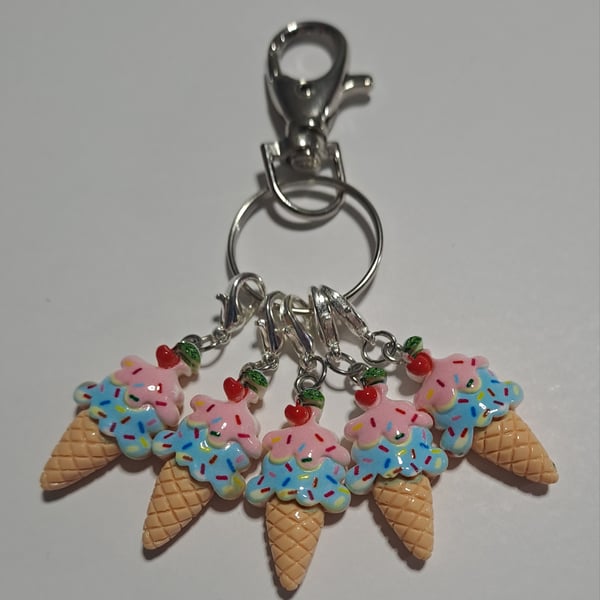 ice cream stitch marker set