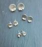TINY FINE SILVER STUDS WITH BOBBLES - 6MM - Image 2