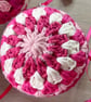 Crochet Christmas Baubles Set of 6 - Shades of Pink and White - Tree Decorations - Image 8