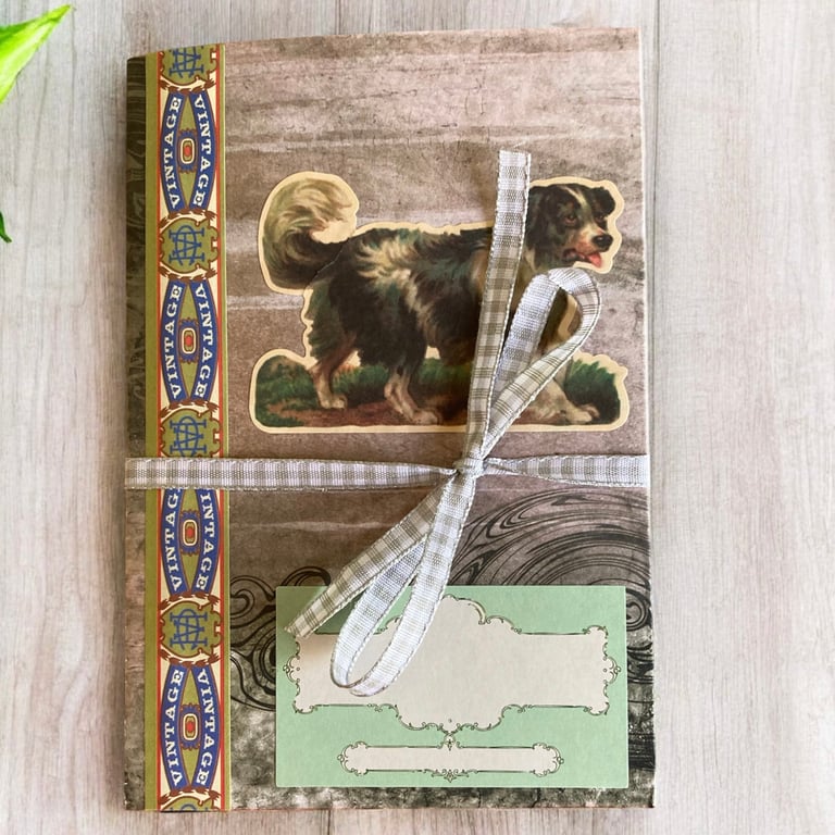 Vintage Style Mini Journal Folio with Mini Notebook and Planner or List