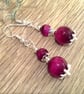 Tigers' s Eye Earrings Silver Plate - Image 3